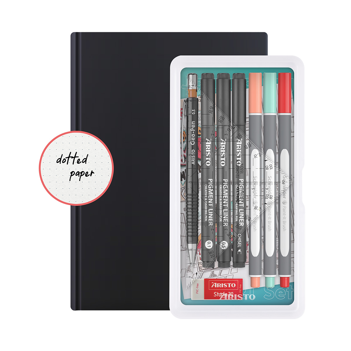 Journaling Art Set mit Notizbuch